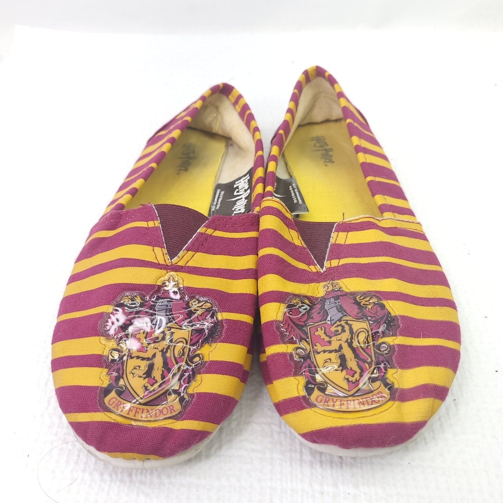 Harry Potter Gryffindor Slippers Warner Bros Slip On Flats Loafers Shoes Sz 7/8